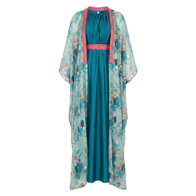 Floral Cape & Dress Set