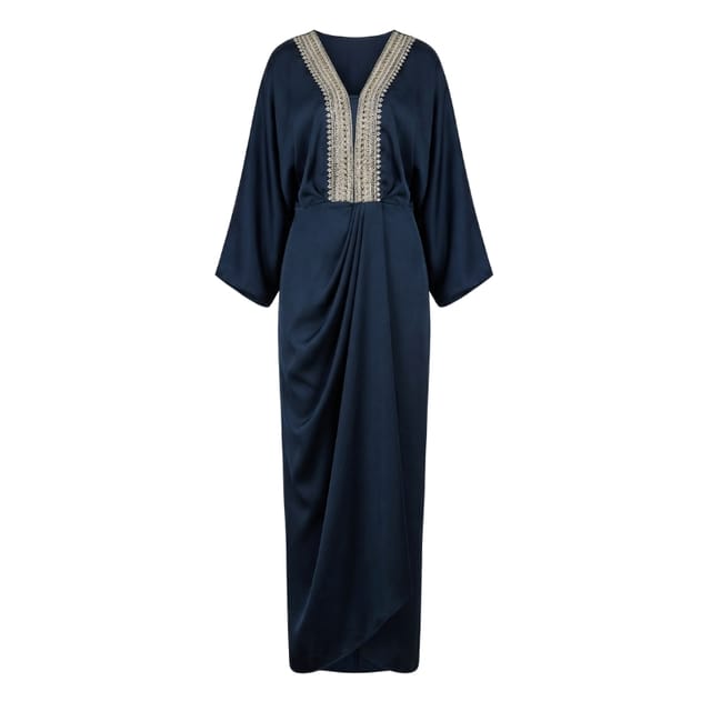 Zarafah Blue Pleated Casual Daraa