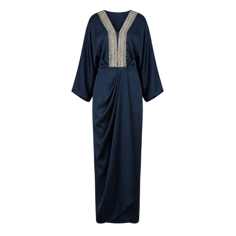 Zarafah Blue Pleated Casual Daraa