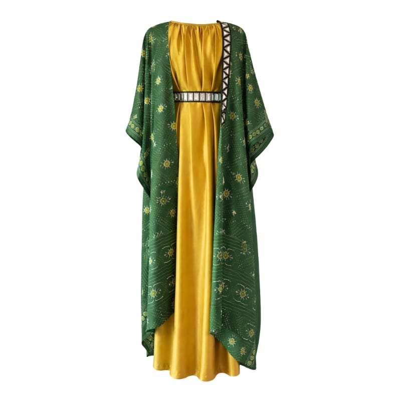Naqsh Green Cape & Dress Kaftan Set