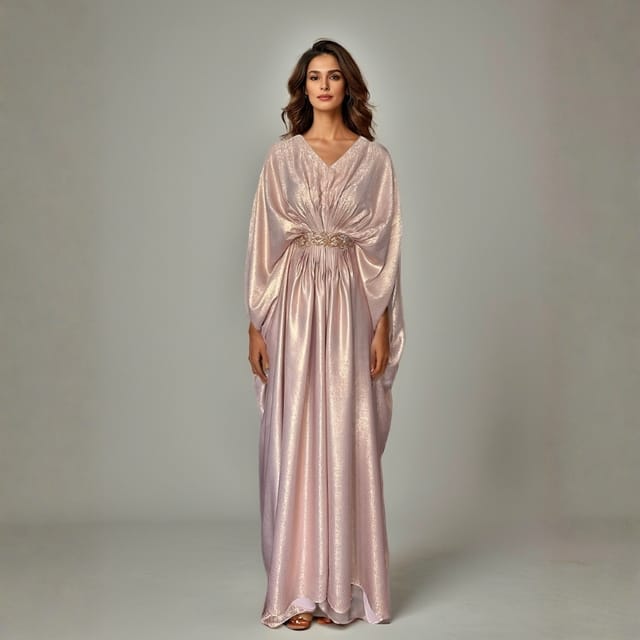 Rose Luxe Embellished Belt Kaftan