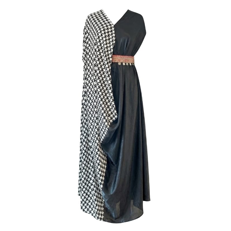 Checkered Sidebelt Kaftan