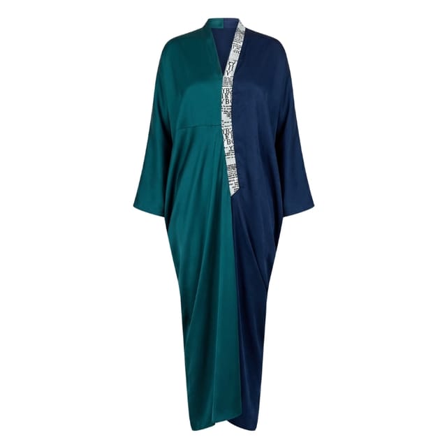 Blue & Green Double Shade Kaftan