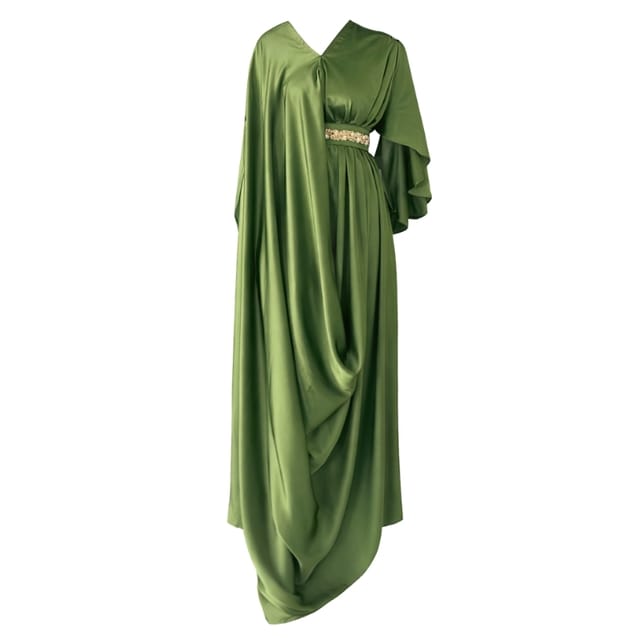 Silky Sidefit Asymmetrical Kaftan