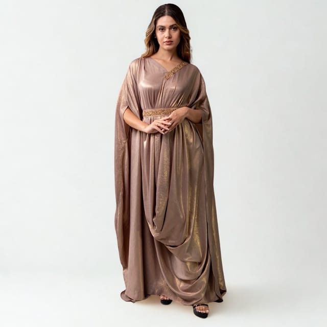 Rose Drama Drape Kaftan