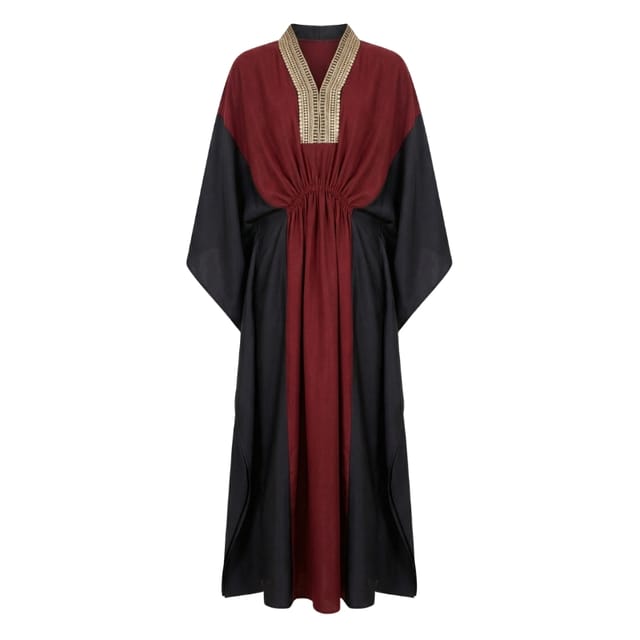 Dual Tone Colorblock Kaftan