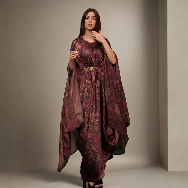 Qasr Dress & Cape Kaftan Set