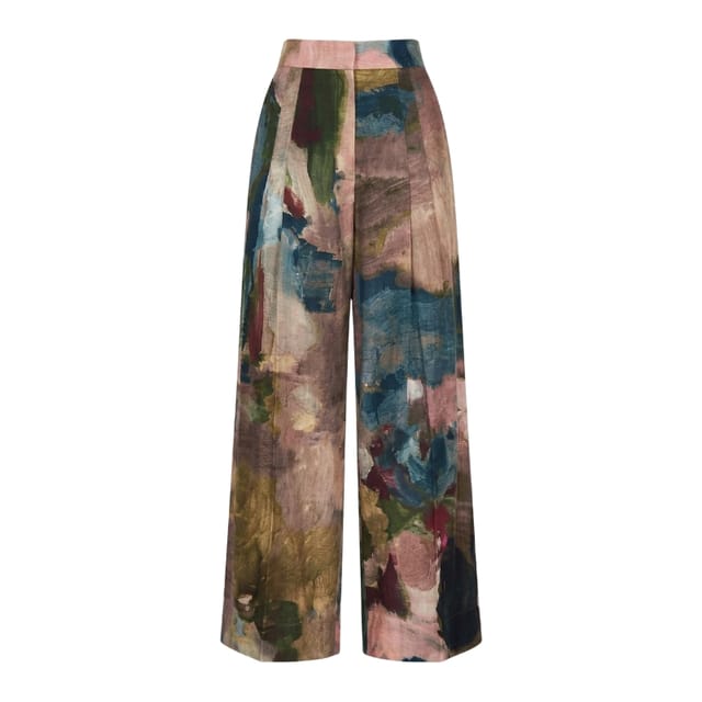 Amelia Navy Rose Pants