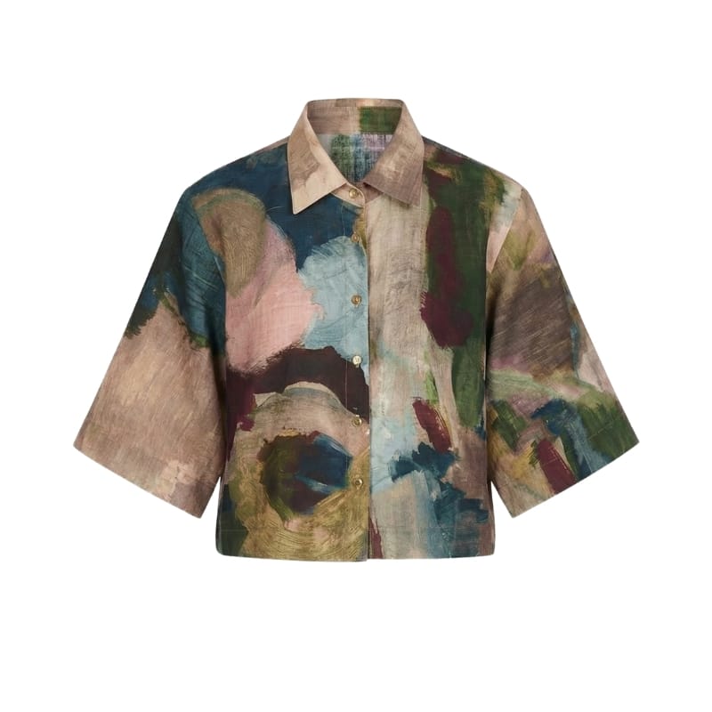 Amelia Navy Rose Shirt