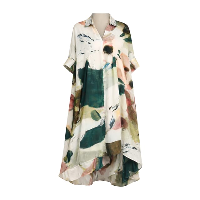 Moonbloom Ivory Drape Dress