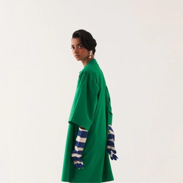 Emerald Applique Dress