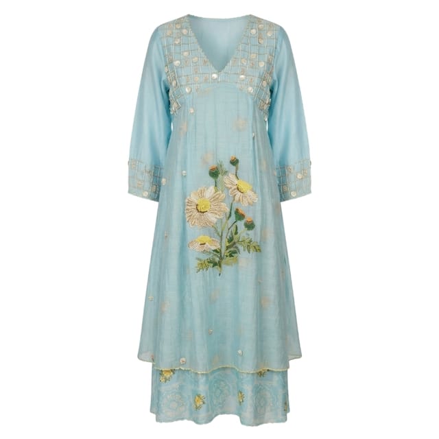 Azure Layered Floral Dress Azure Layered Floral Dress