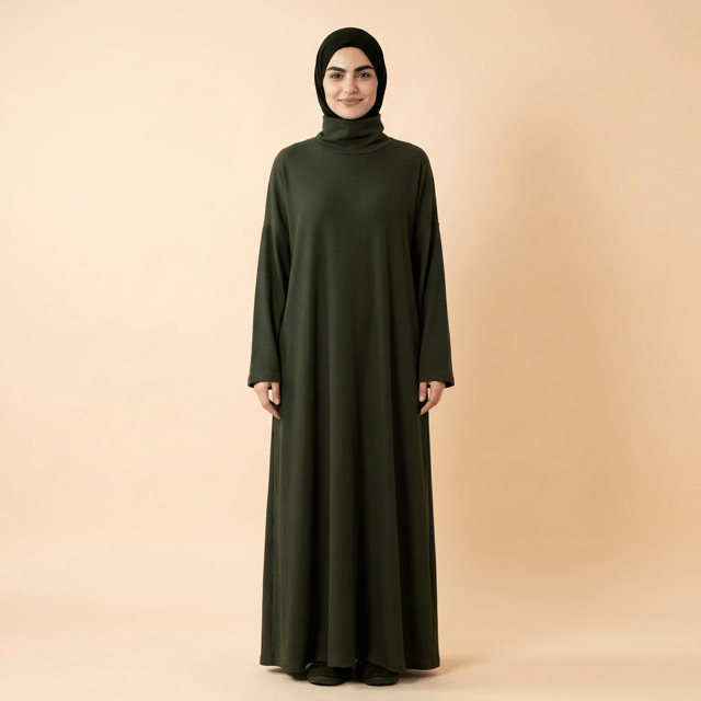 Everyday Crepe Turtleneck Abaya Everyday Crepe Turtleneck Abaya