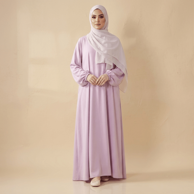 Candy Color Pleated Abaya