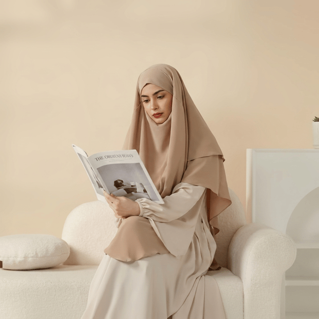 Two-Layer Crepe Khimar