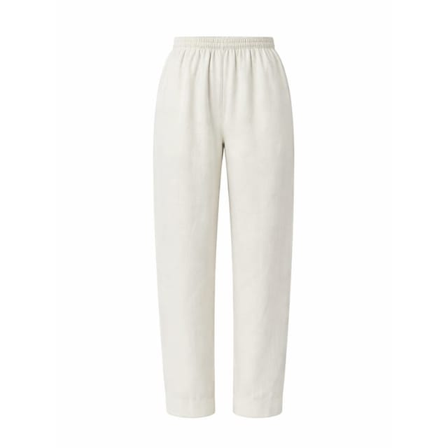 Ivory Straight-Fit Poplin Pants