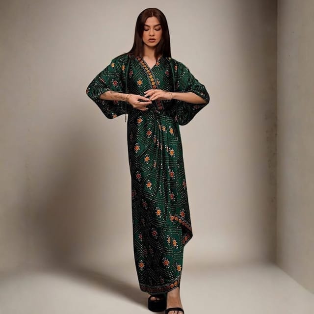 دراعة نقش كاجوال بكسرات