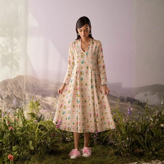 Moonlight Floral Printed Dress