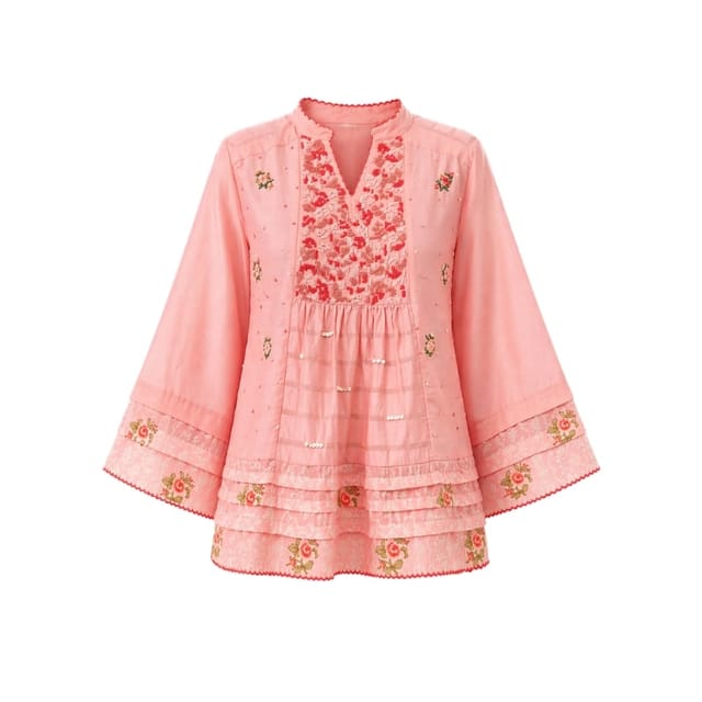 Rose Gathered Top