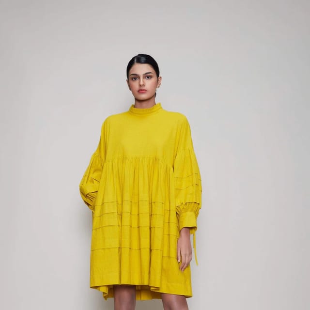 Yellow Avira Aakaar Dress