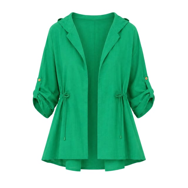 Green Hooded Chatri Jacket