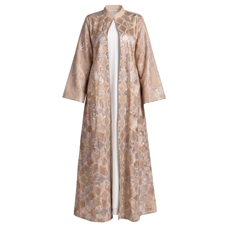 Beige Sondos Abaya