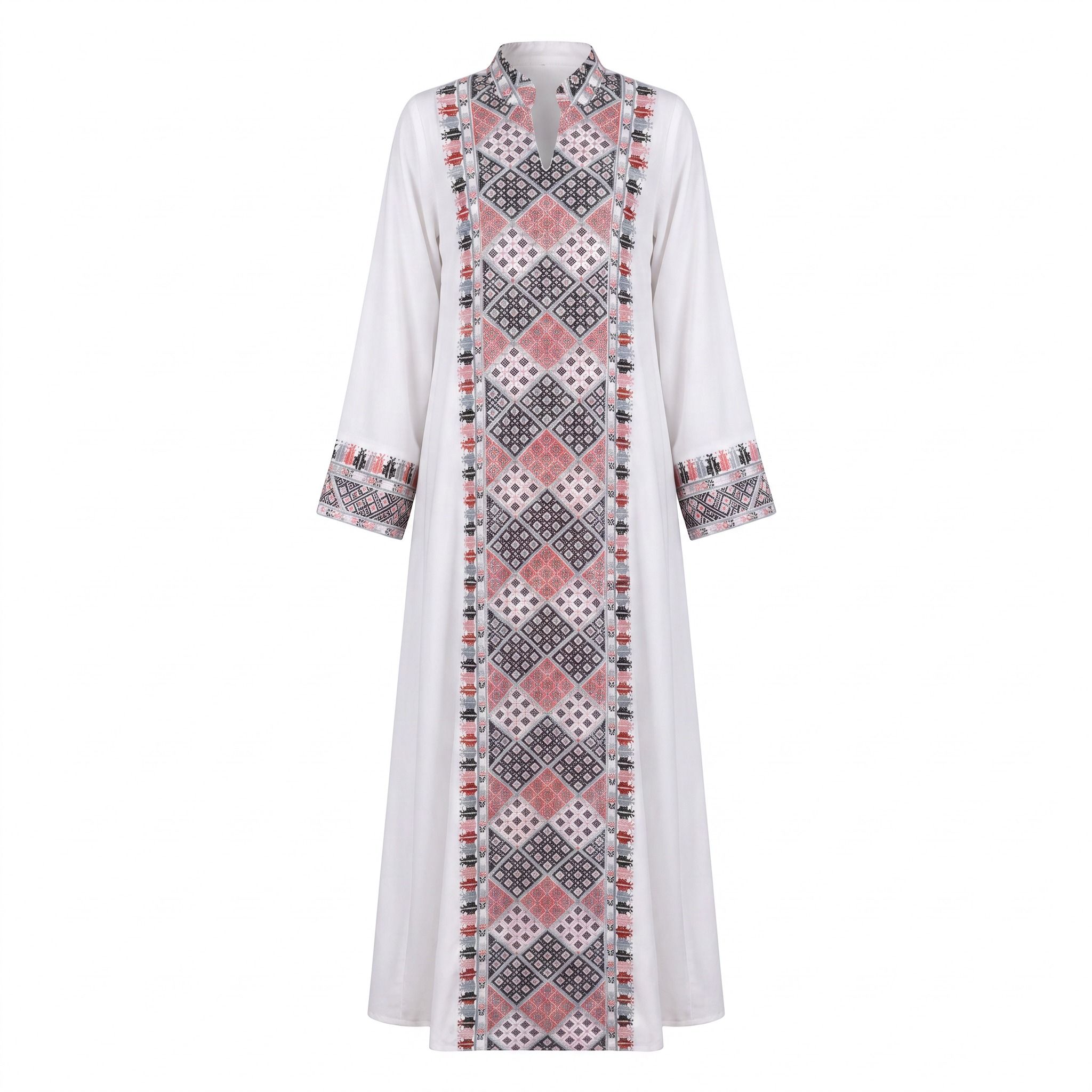 Embroidered Linen Jalabiya